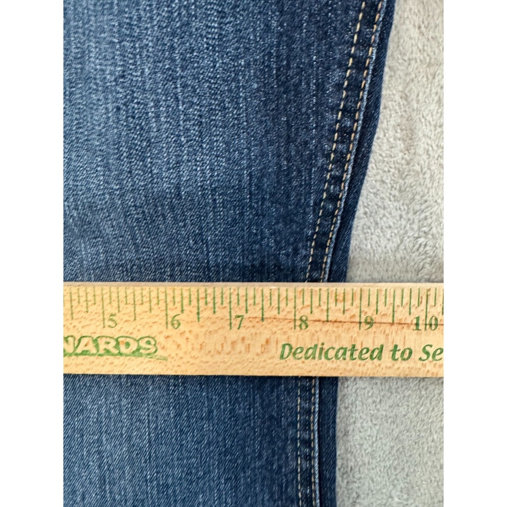 LEI Sophia Hipster Flare Jeans Juniors 17 Blue Bootcut Stretch Dark‎ Wash Denim - Picture 9 of 16